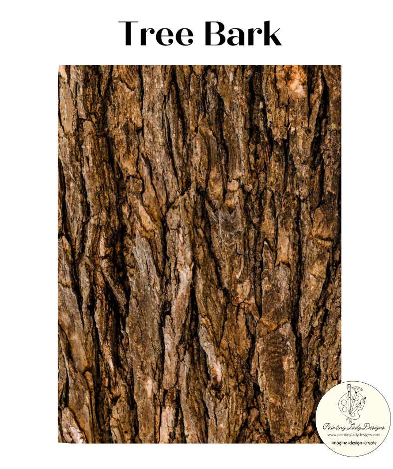 Tree Bark Art Paper for Decoupage and Crafting Painting Lady