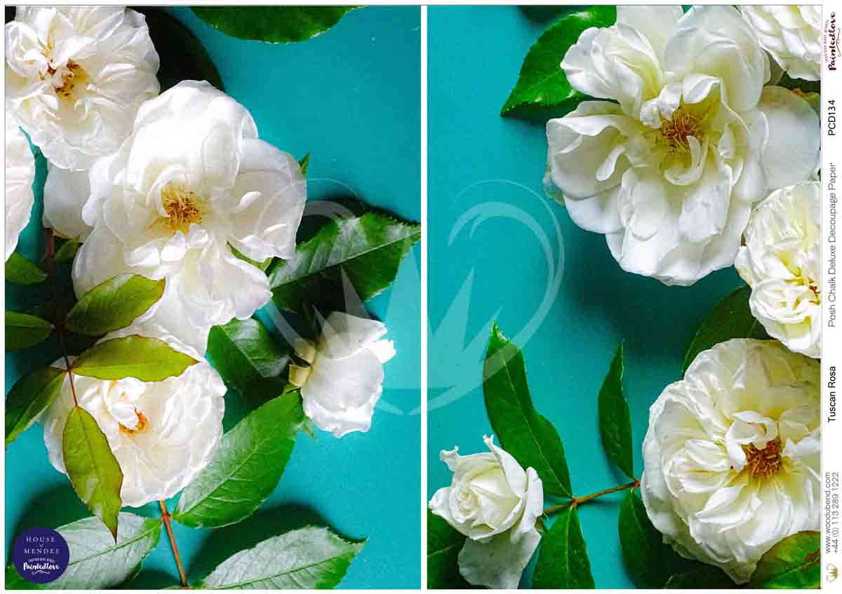 Posh Chalk Rice Paper Tuscan Rose Floral Large PCD134 – Painting Lady ...