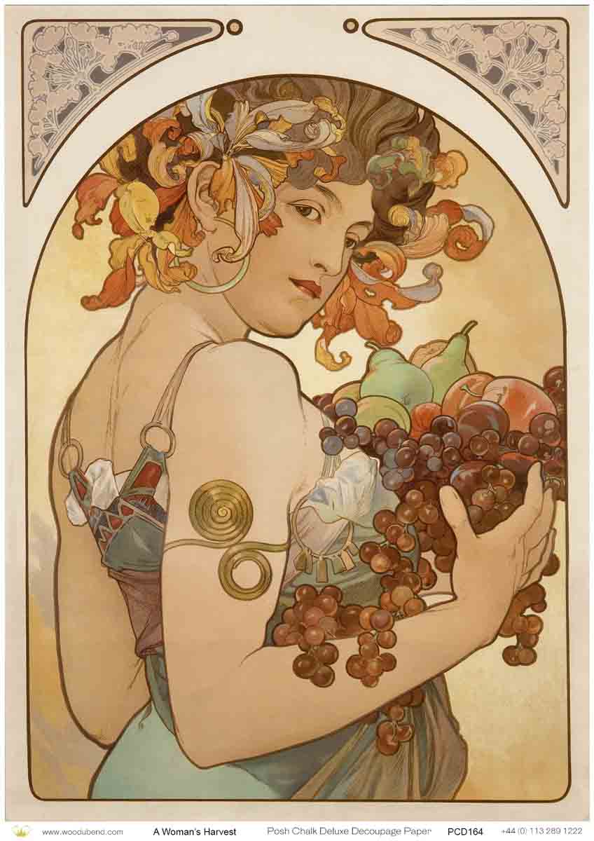 Posh Chalk Rice Paper A Woman's Harvest Large PCD164 – Painting Lady ...