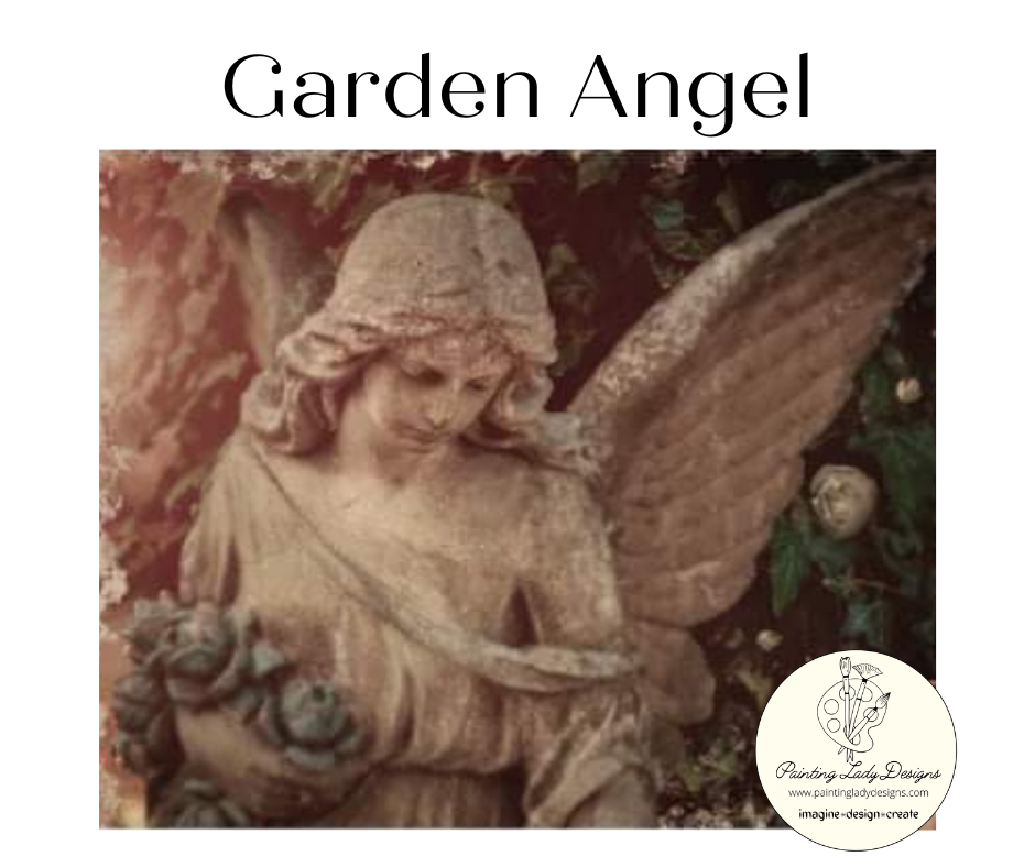 Angel in the Garden  - Painting Lady Designs Decoupage and Mixed Media Papers (medium)