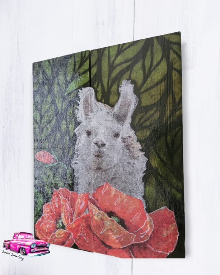Bruce the Llama Decoupage & Mixed Media Art Paper 24x36