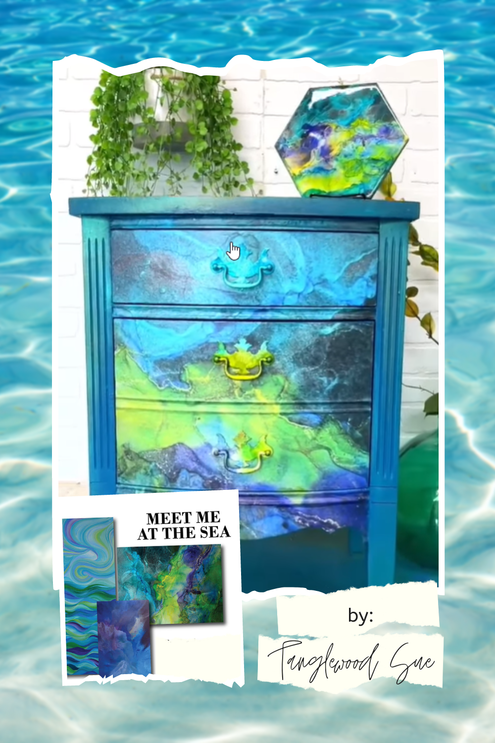Meet Me At The Sea  Decoupage & Mixed Media Art Paper (medium)