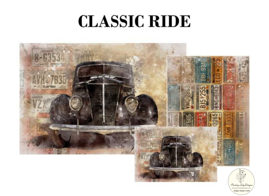 Classic Ride Decoupage & Mixed Media Art Paper 24x36