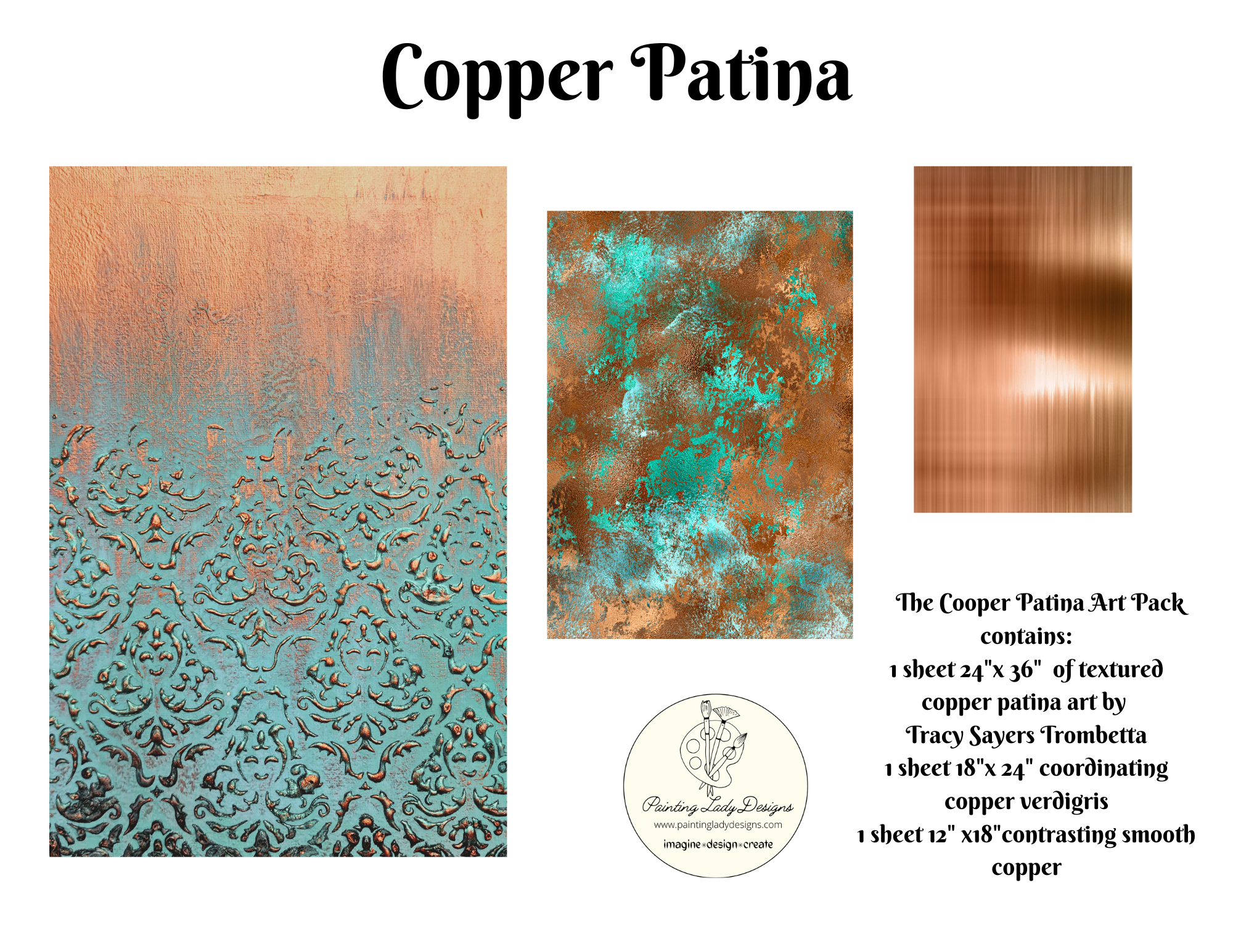 Copper Patina  Decoupage & Mixed Media Art Paper