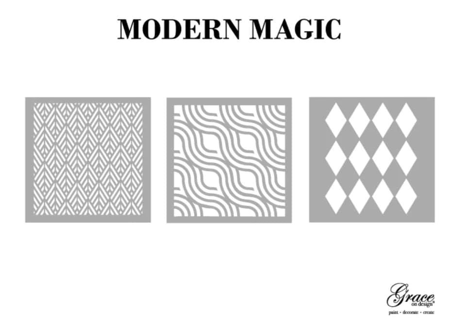 Basket Weave Stencil (12x12 inches)   Modern Magic Designs
