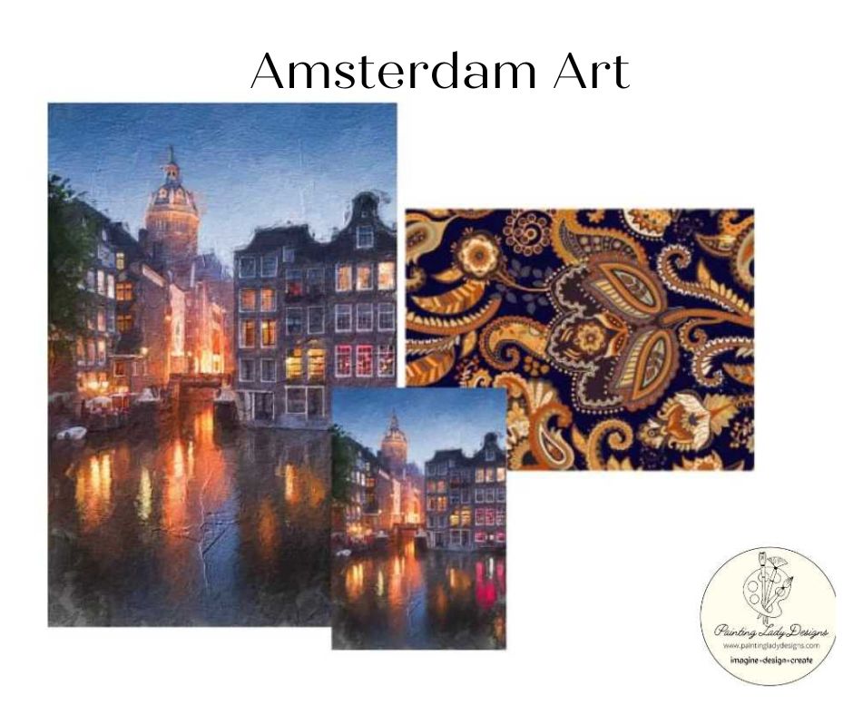 Amsterdam Art Painting Lady Designs Decoupage and Mixed Media Papers  24x36 inches